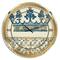 Designart 'Fleur De Lis Gold Crown Glam Wall Clock